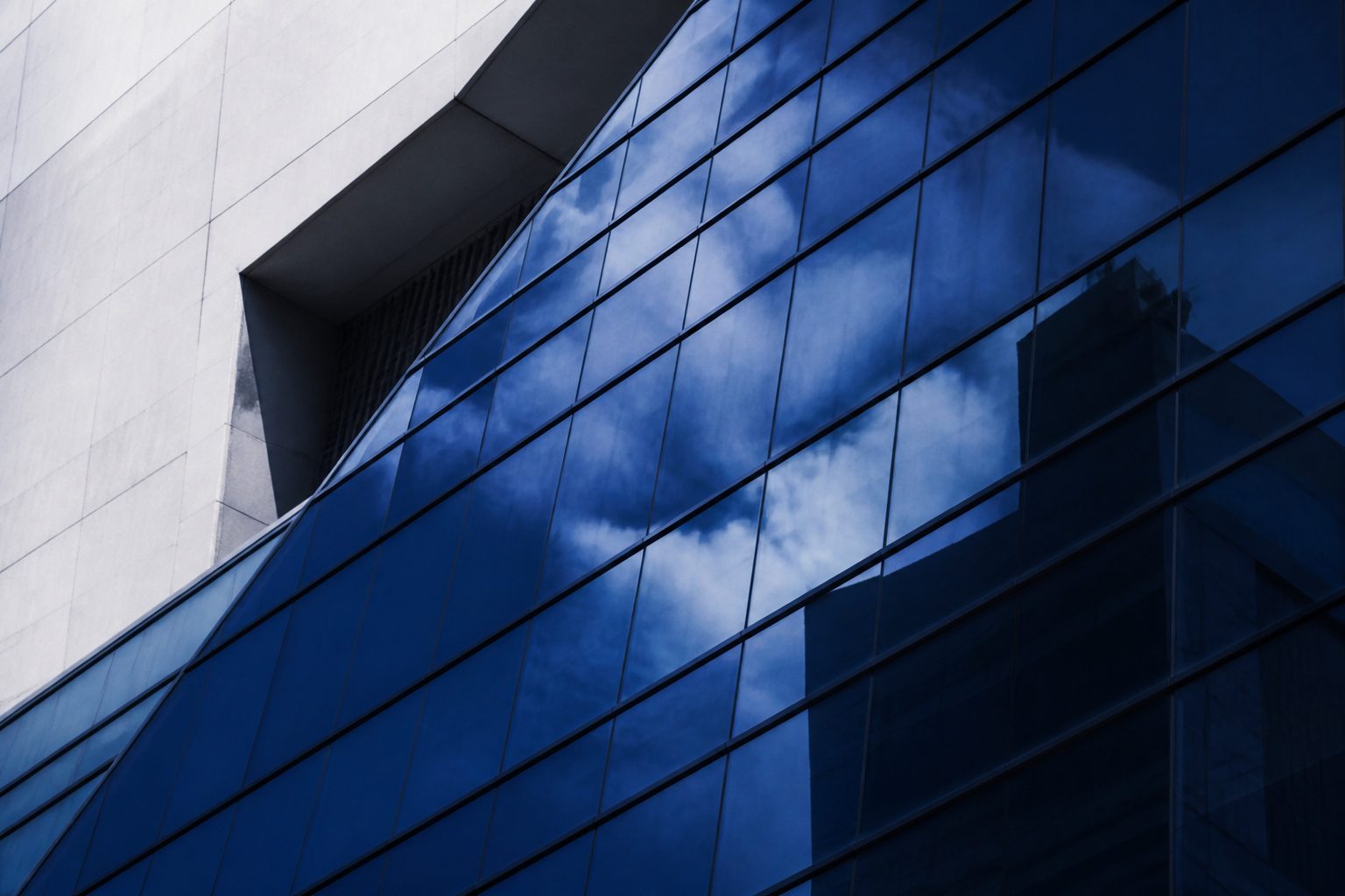 Abstract glass facade