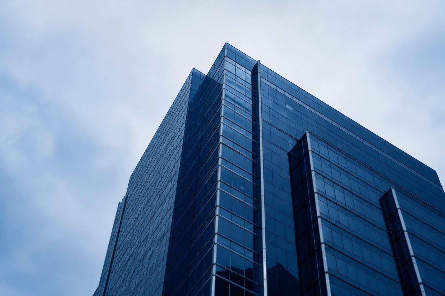 Navy glass tower